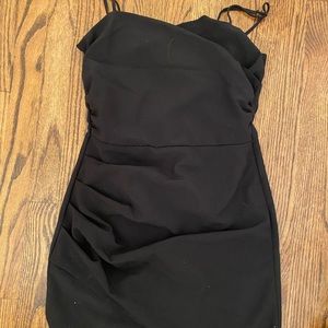 black mini dress